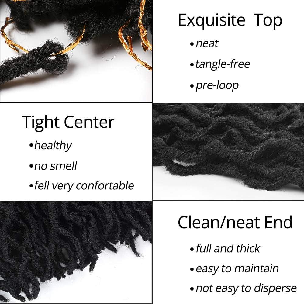 image:image1 lot de fausses dreadlocks au crochet de 914 cm dreadlocks ondules de desse courtes 20 racinespaquet 1BOr