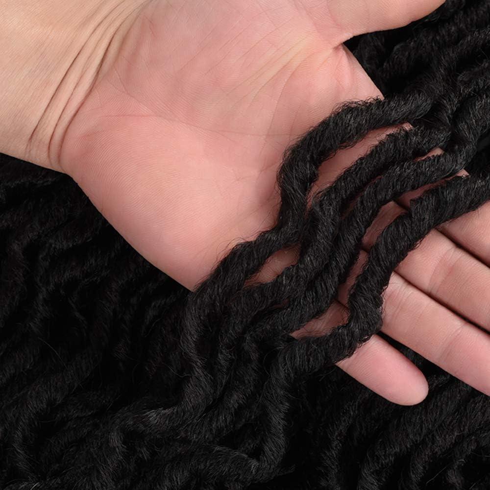 image:image1 lot de fausses dreadlocks au crochet de 914 cm dreadlocks ondules de desse courtes 20 racinespaquet 1BOr