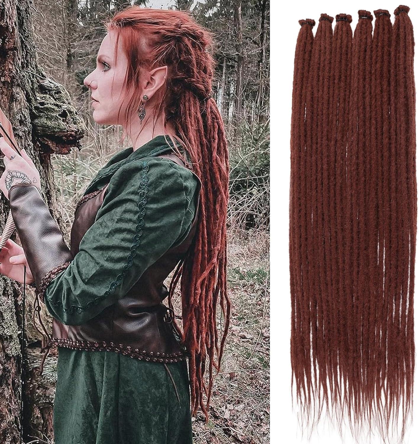 image:image20 brins 18 pouces Dreadlock Extensions Reggae HipHop Cheveux Synthtiques Crochet Tresses Extensions de Cheveux Minces 06cm Handmade Loc Crochet Cheveux Blonds 613350