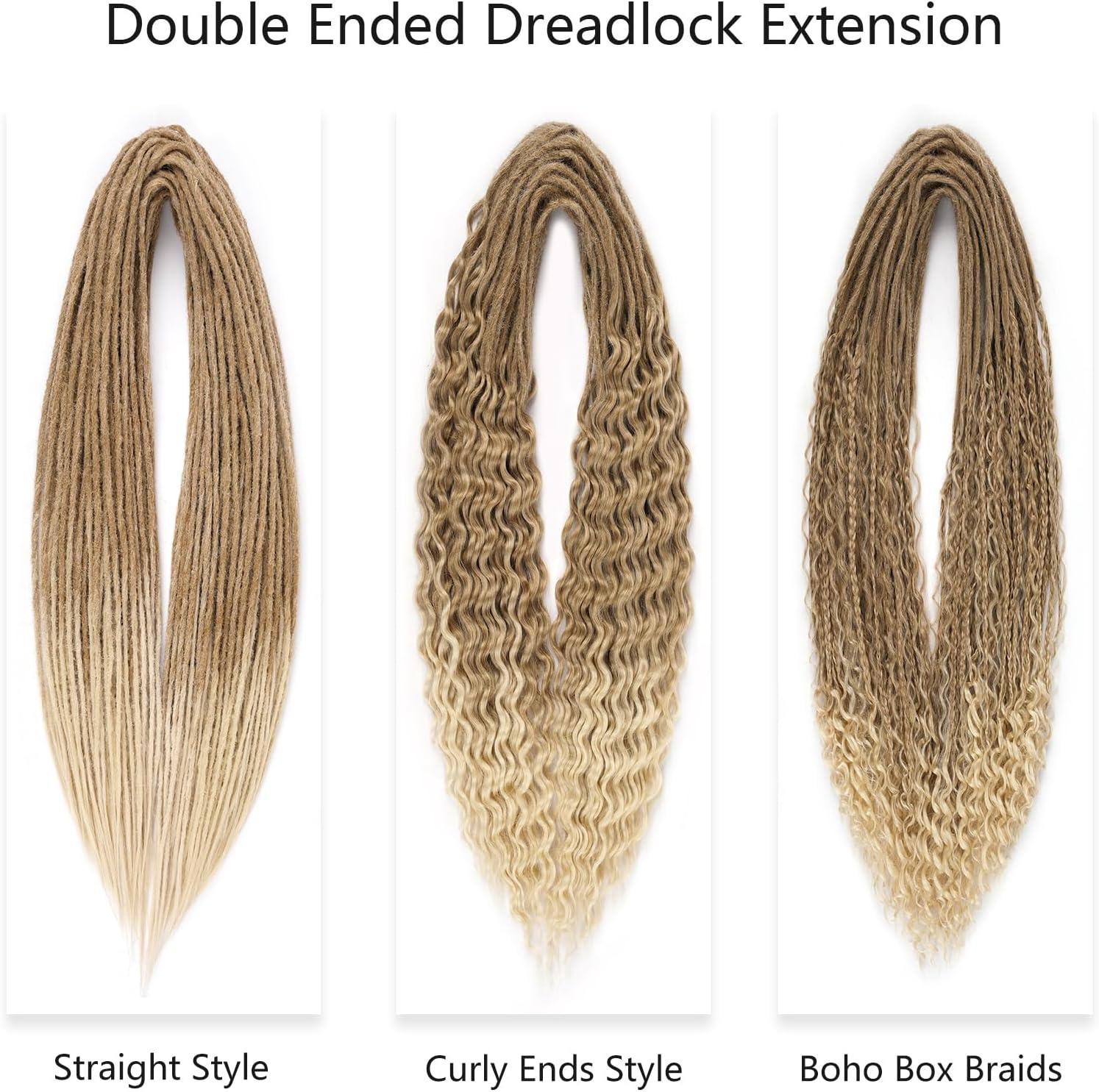 image:image20 brins 18 pouces Dreadlock Extensions Reggae HipHop Cheveux Synthtiques Crochet Tresses Extensions de Cheveux Minces 06cm Handmade Loc Crochet Cheveux Blonds 613350
