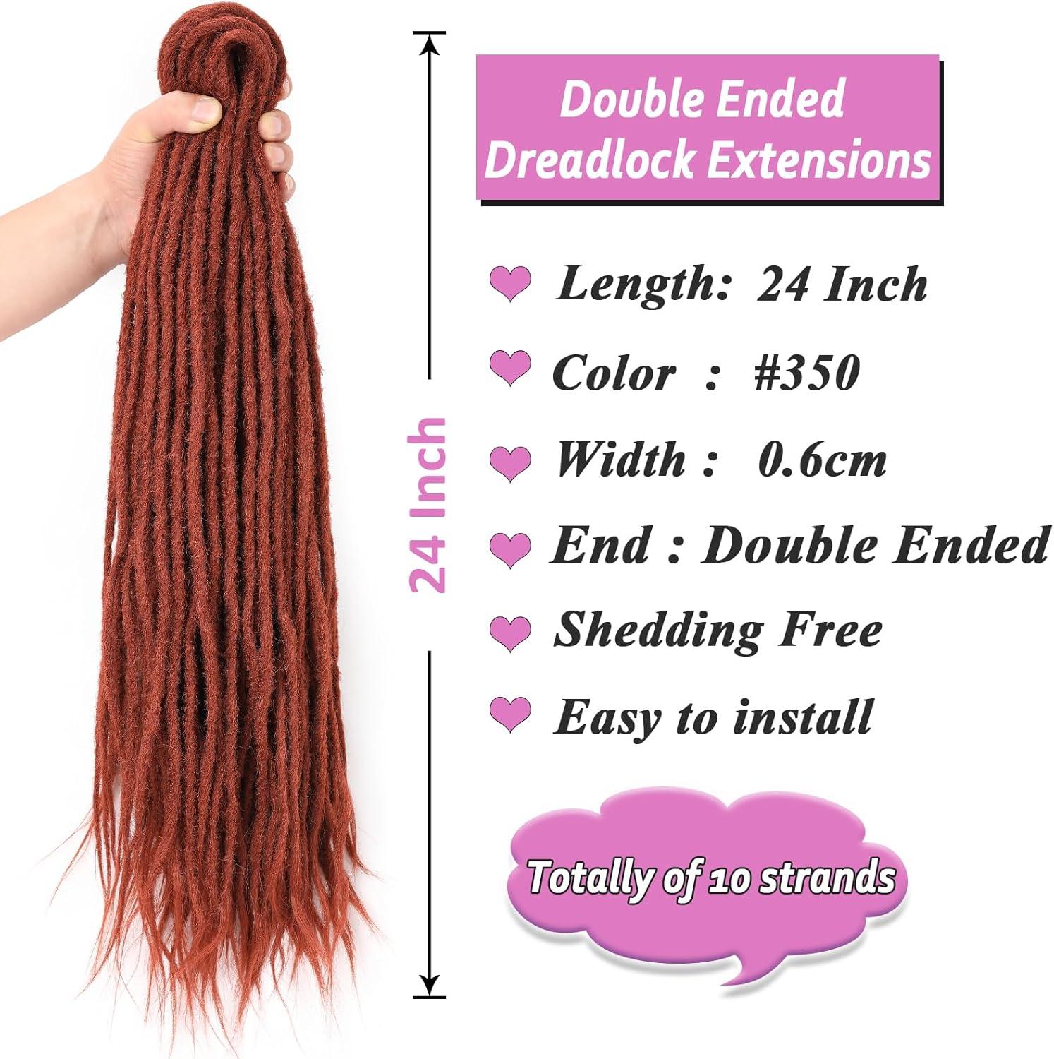 image:image20 brins 18 pouces Dreadlock Extensions Reggae HipHop Cheveux Synthtiques Crochet Tresses Extensions de Cheveux Minces 06cm Handmade Loc Crochet Cheveux Blonds 613350