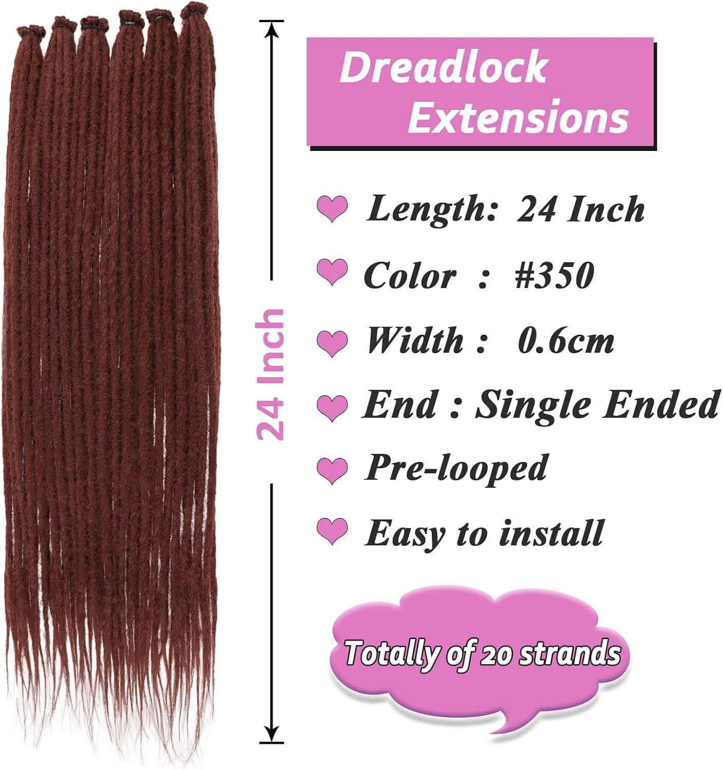 image:image20 brins 18 pouces Dreadlock Extensions Reggae HipHop Cheveux Synthtiques Crochet Tresses Extensions de Cheveux Minces 06cm Handmade Loc Crochet Cheveux Blonds 613350