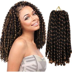 1 lot de fausses dreadlocks au crochet de 91,4 cm, dreadlocks ondulées de déesse courtes (20 racines/paquet) #1B(#T1B-27)