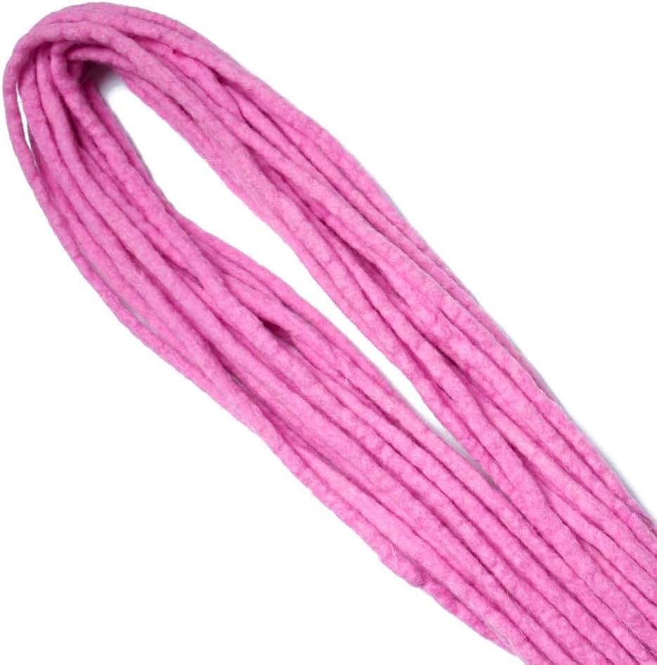 image:image22quot Double Ended Dreadlocks Extensions 15 StrandsPack Dark Red Handmade Wool Dreadlocks HipHop Reggae Braid in DreadsLight Pink