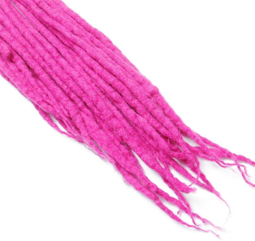 image:image22quot Double Ended Dreadlocks Extensions 15 StrandsPack Dark Red Handmade Wool Dreadlocks HipHop Reggae Braid in DreadsRose Red