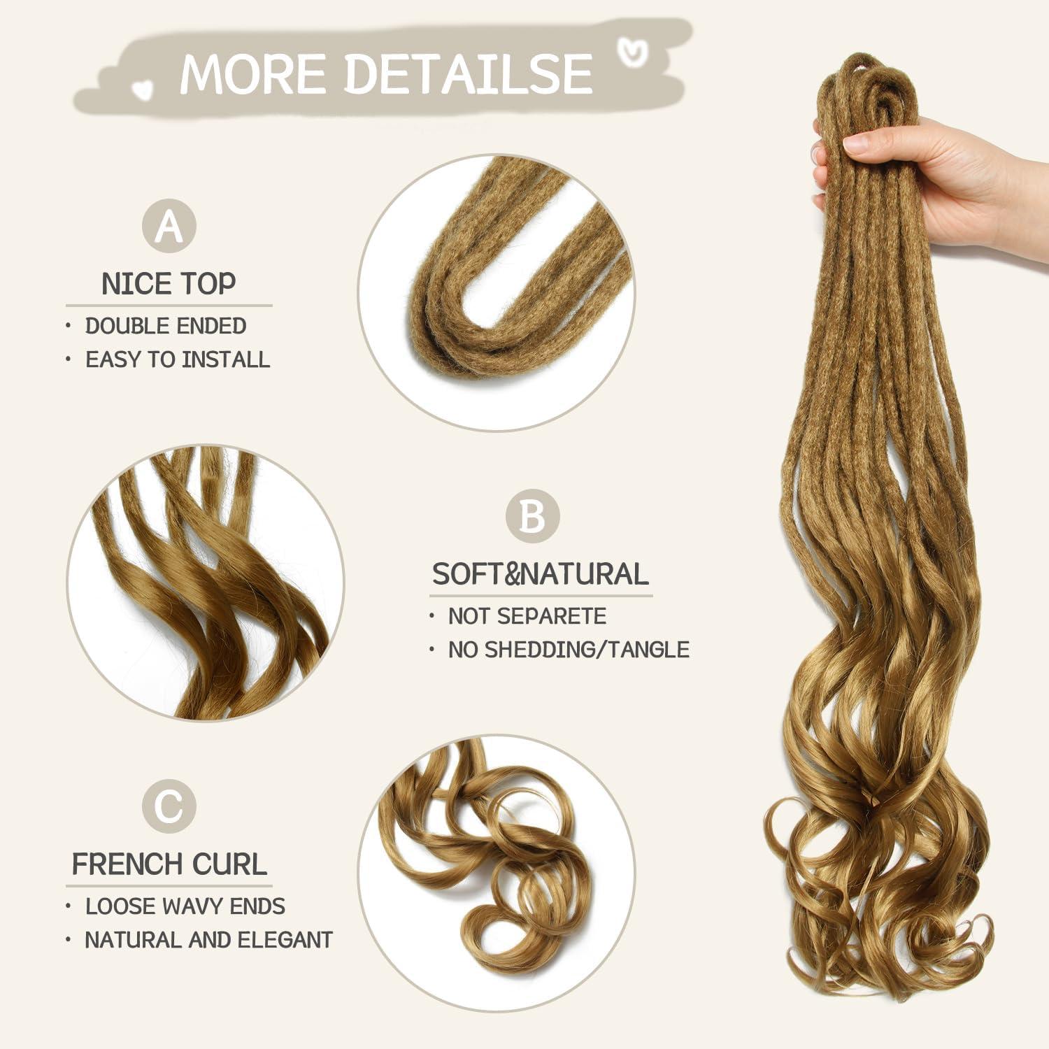 image:imageExtensions dreadlocks fines de 506 cm une extrmit 15 brinspaquet synthtiques douces fausses dreadlocks reggae crochet tresses une extrmit gris clairCurl27