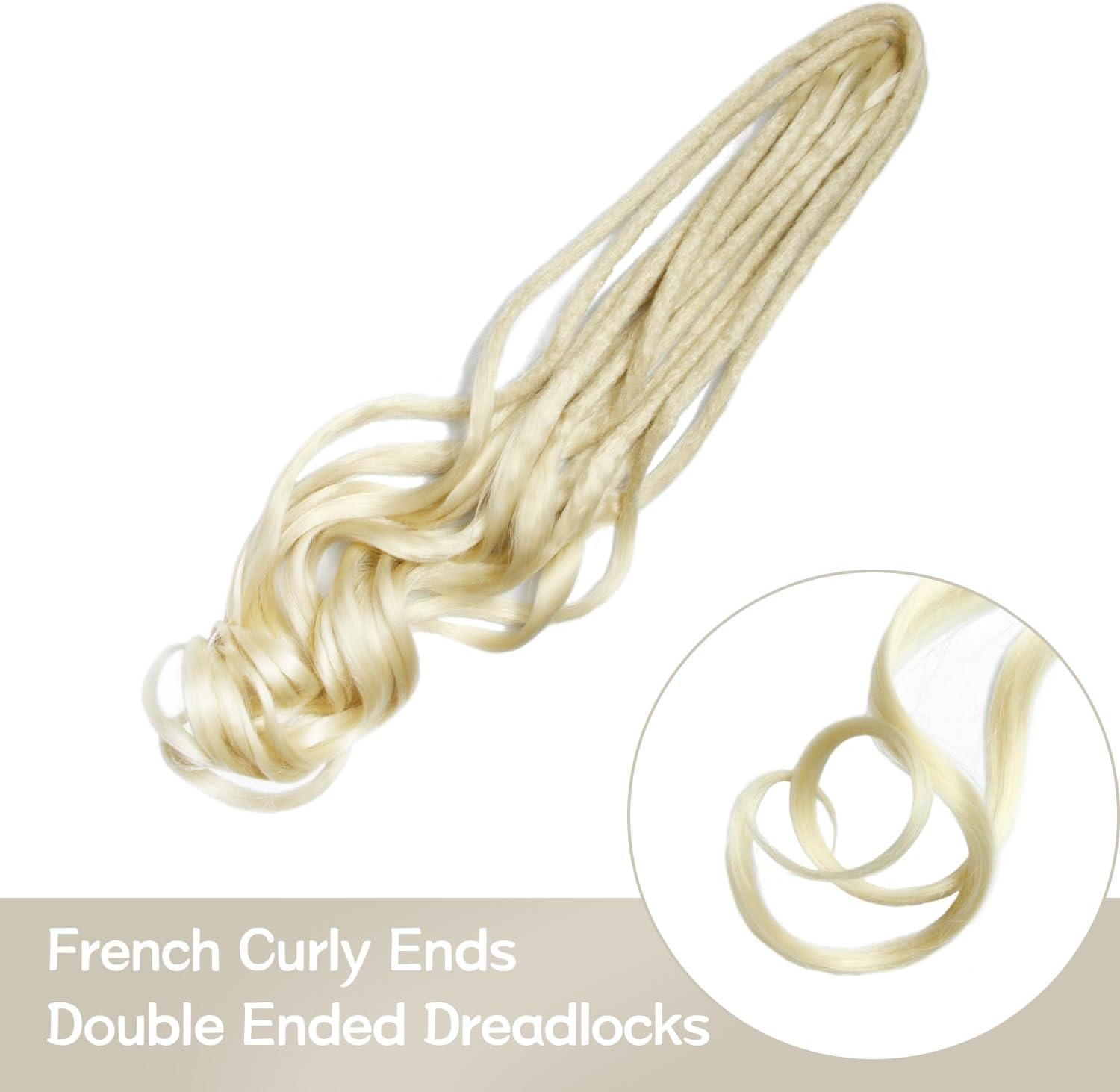 image:imageExtensions dreadlocks fines de 506 cm une extrmit 15 brinspaquet synthtiques douces fausses dreadlocks reggae crochet tresses une extrmit gris clairCurl613