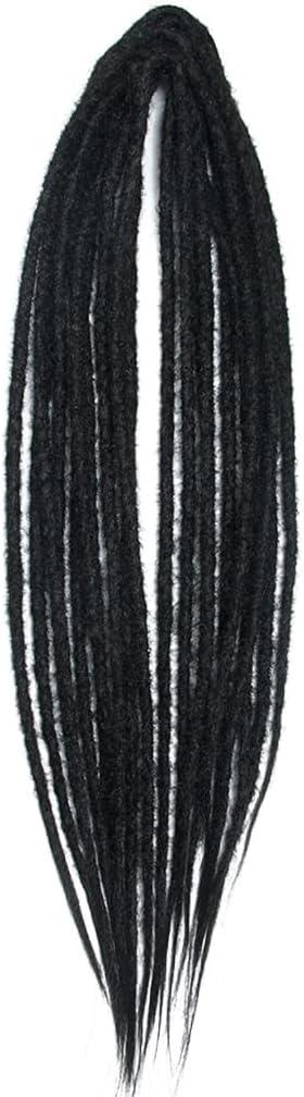 image:imageExtensions dreadlocks fines de 506 cm une extrmit 15 brinspaquet synthtiques douces fausses dreadlocks reggae crochet tresses une extrmit gris clairDEBlack