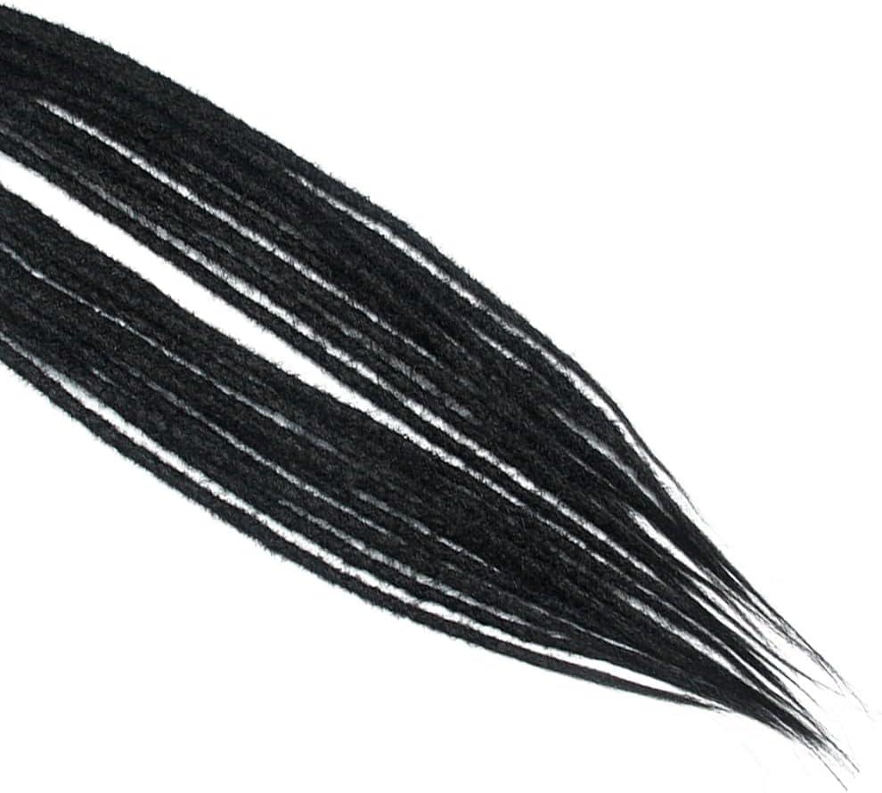 image:imageExtensions dreadlocks fines de 506 cm une extrmit 15 brinspaquet synthtiques douces fausses dreadlocks reggae crochet tresses une extrmit gris clairDEBlack