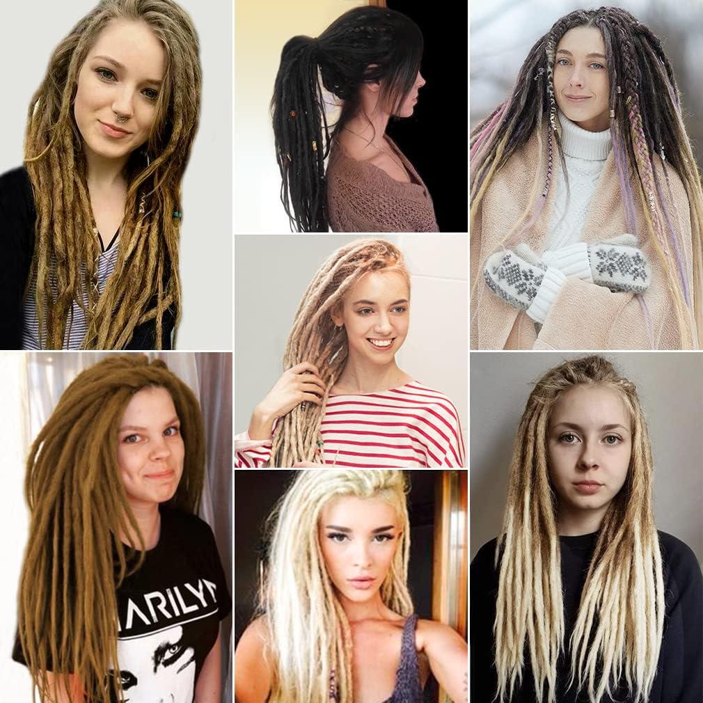 image:imageExtensions dreadlocks fines de 506 cm une extrmit 15 brinspaquet synthtiques douces fausses dreadlocks reggae crochet tresses une extrmit gris clairDE613