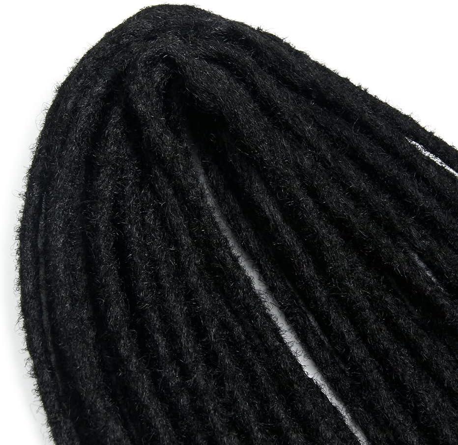 image:imageExtensions dreadlocks fines de 506 cm une extrmit 15 brinspaquet synthtiques douces fausses dreadlocks reggae crochet tresses une extrmit gris clairDEBlack