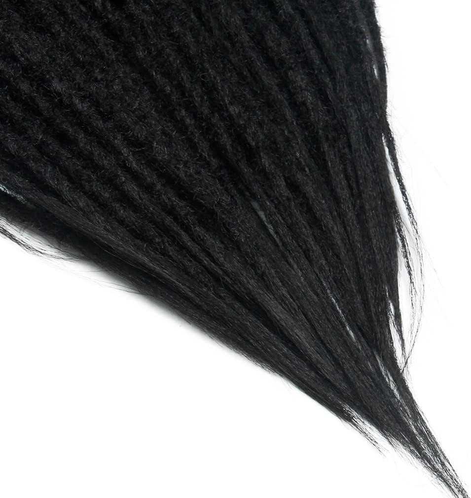 image:imageExtensions dreadlocks fines de 506 cm une extrmit 15 brinspaquet synthtiques douces fausses dreadlocks reggae crochet tresses une extrmit gris clairDEBlack