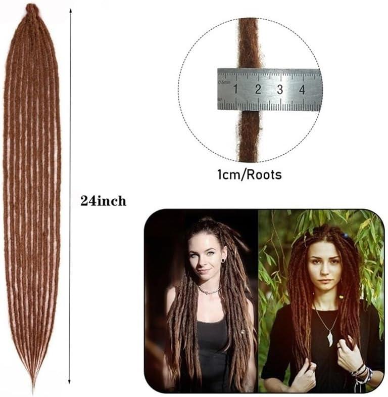 image:imageSant Extensions de dreadlocks faites la main 5 brins de dreadlocks synthtiques 10 cm Faux Twist Cheveux reggae dreadlocks Soin du corps blondBug