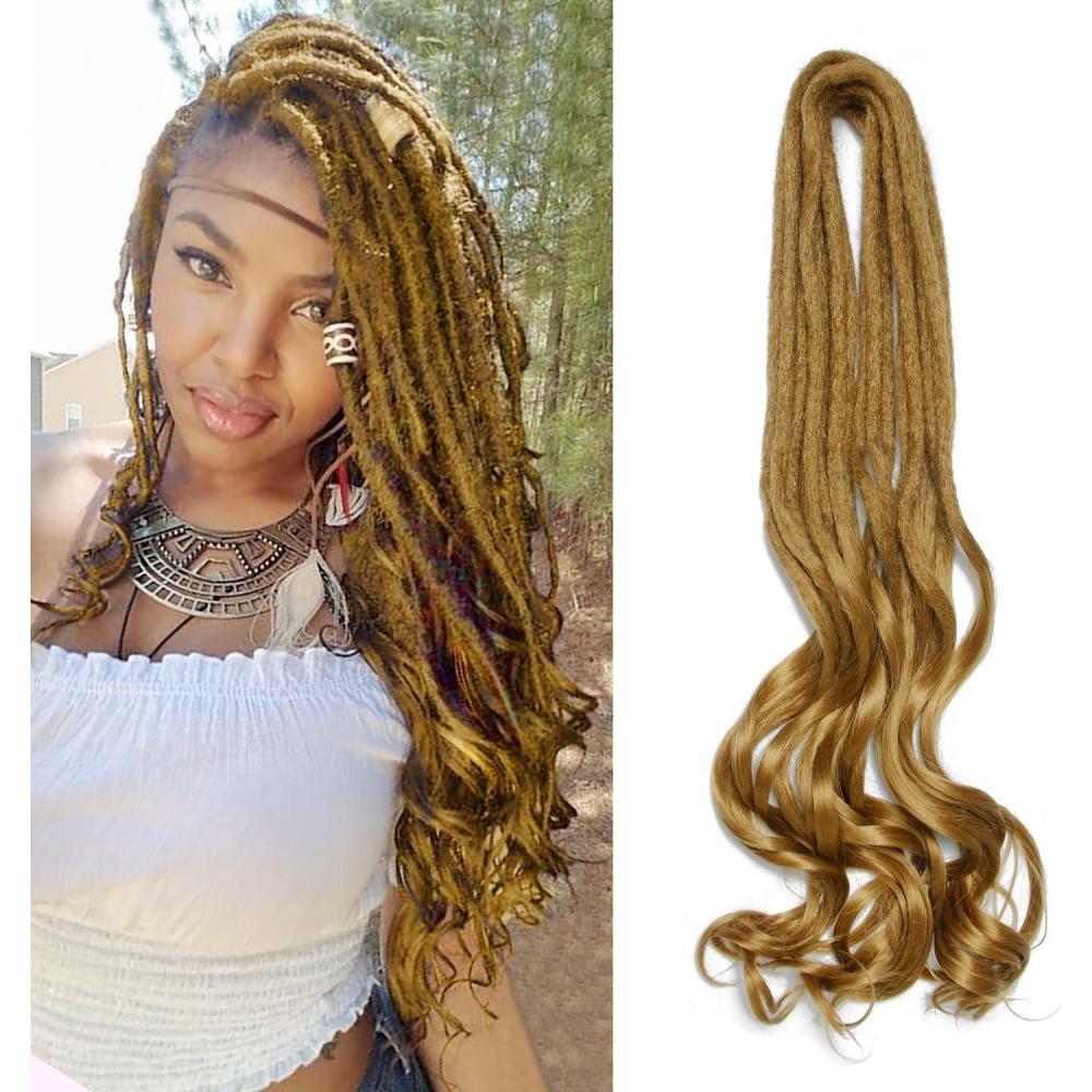 image:imageExtensions dreadlocks fines de 506 cm une extrmit 15 brinspaquet synthtiques douces fausses dreadlocks reggae crochet tresses une extrmit gris clairCurl27