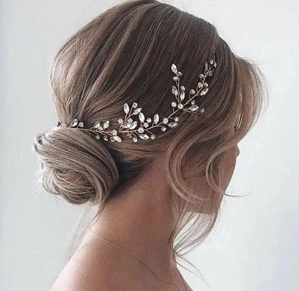 image:imageCoiffe de marie en cristal argent pour femme et fille