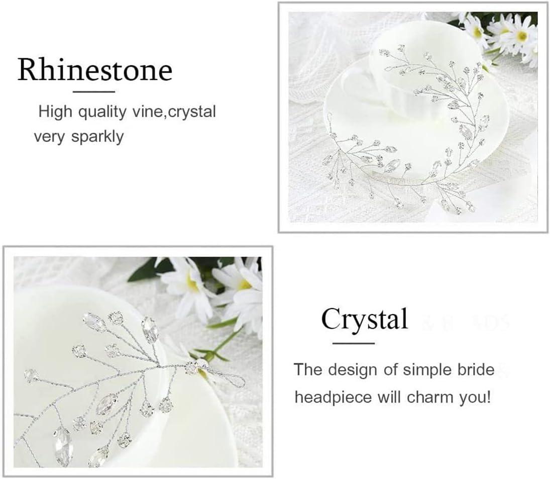 image:imageCoiffe de marie en cristal argent pour femme et fille