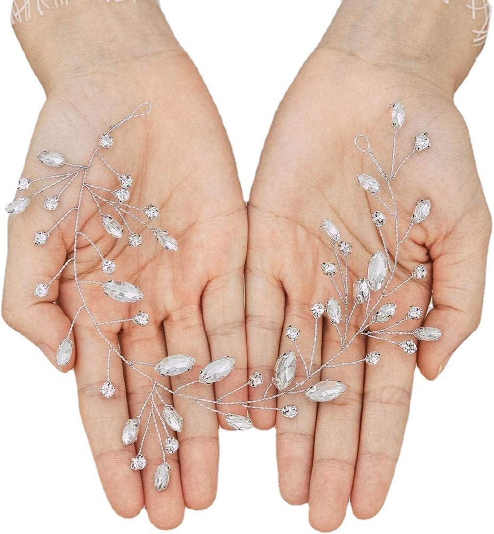 image:imageCoiffe de marie en cristal argent pour femme et fille