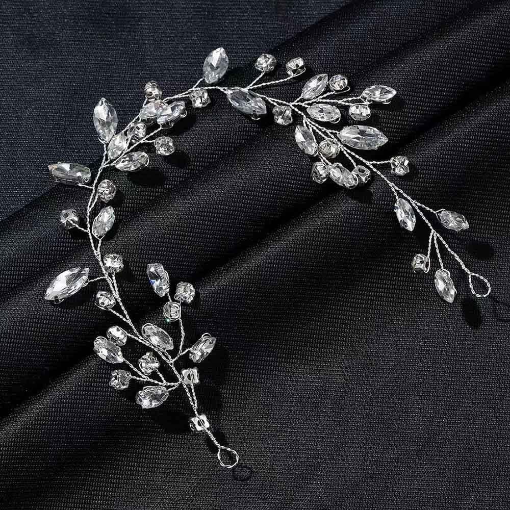 image:imageCoiffe de marie en cristal argent pour femme et fille
