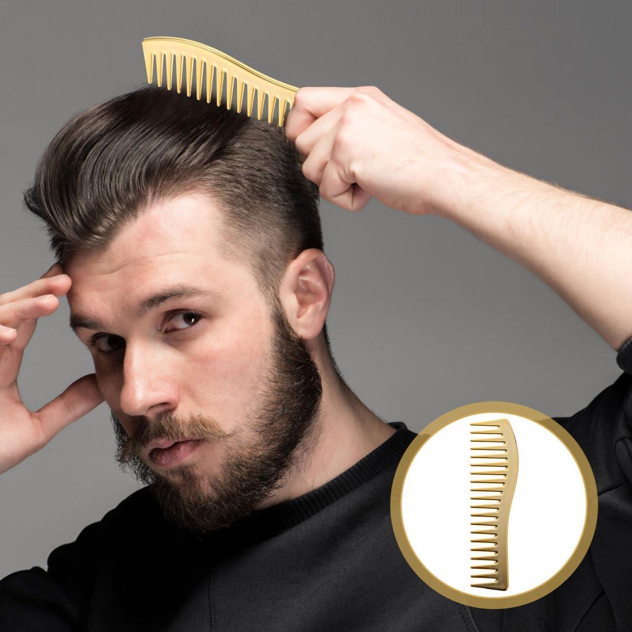 image:imageIpetboom Peigne De Coiffure Professionnel Dor Peigne Dents Larges Pour Coiffeur De Salon Cheveux Doux Pour Coiffure Parfaite Maison