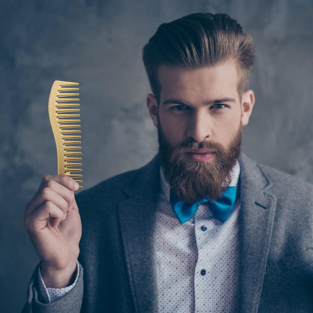 image:imageIpetboom Peigne De Coiffure Professionnel Dor Peigne Dents Larges Pour Coiffeur De Salon Cheveux Doux Pour Coiffure Parfaite Maison