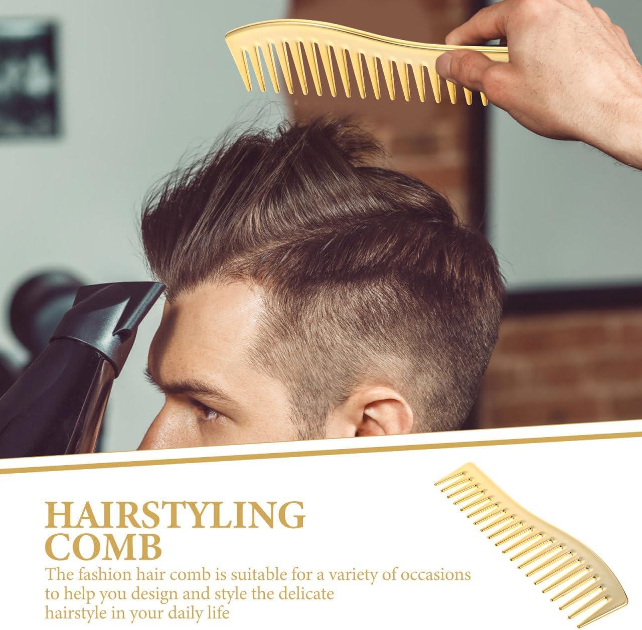 image:imageIpetboom Peigne De Coiffure Professionnel Dor Peigne Dents Larges Pour Coiffeur De Salon Cheveux Doux Pour Coiffure Parfaite Maison
