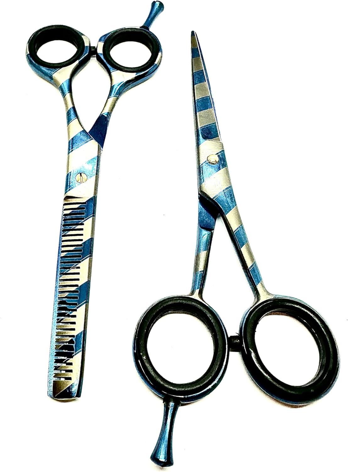 image:imageJOYA Solingen Lot de 2 ciseaux professionnels de coiffure Ciseaux de coupe 5quot avec vis rotative ciseaux sculpter 30 dents 55quot Kit professionnel pour coiffeurs coles et tudiants