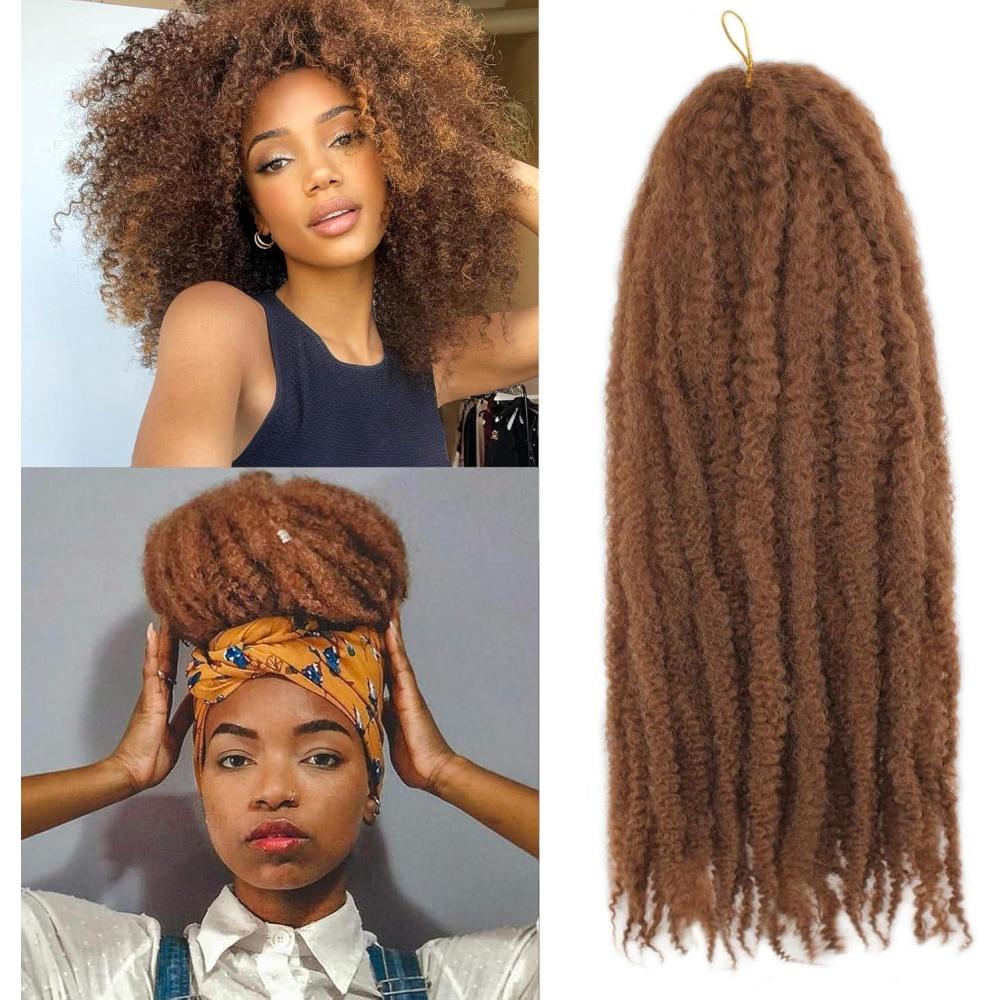 image:imageMarley Twist Braiding Hair Afro Kinky Curly Crochet Hair Long Cuban Twist Hair Extensions Synthetic Crochet Braids 1b 12inch3packs30