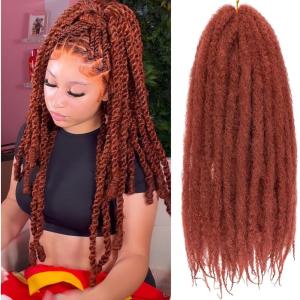 14 pouces Marley Twist Cheveux tressés 8 Packs Noir Afro Twist Marley Cheveux tressés pour de fausses boucles Crochet Cheveux synthétiques Extension de cheveux (#1B)(#350)
