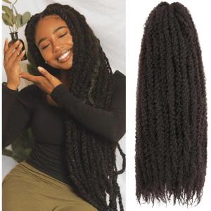 14 pouces Marley Twist Cheveux tressés 8 Packs Noir Afro Twist Marley Cheveux tressés pour de fausses boucles Crochet Cheveux synthétiques Extension de cheveux (#1B)(#4)