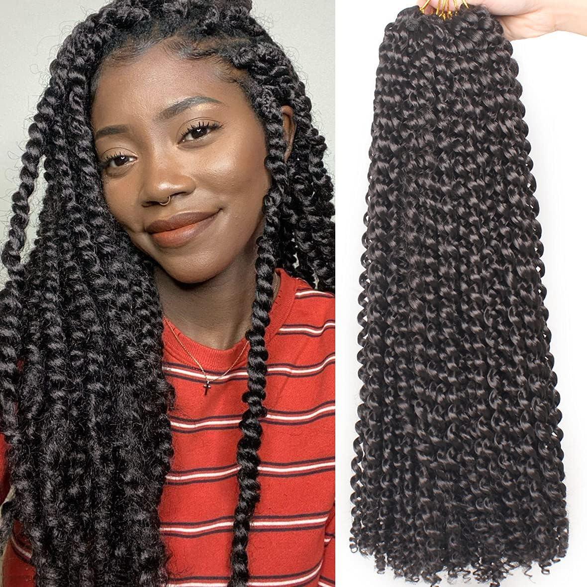image:imageLeeven 30 Pouces Passion Twist Crochet Braids Hair for Butterfly Faux Locs 7 Packs Long Water Wave Crochet Hair Passion Twists Braiding Hair Bohemian Braids Hair Extensions 1B2