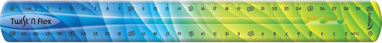 image:imageMaped Twist and Flex Rgle dcorative Couleurs assorties 30 cm