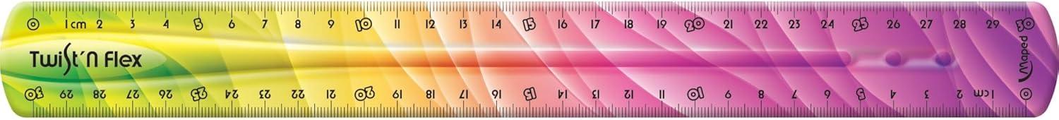 image:imageMaped Twist and Flex Rgle dcorative Couleurs assorties 30 cm