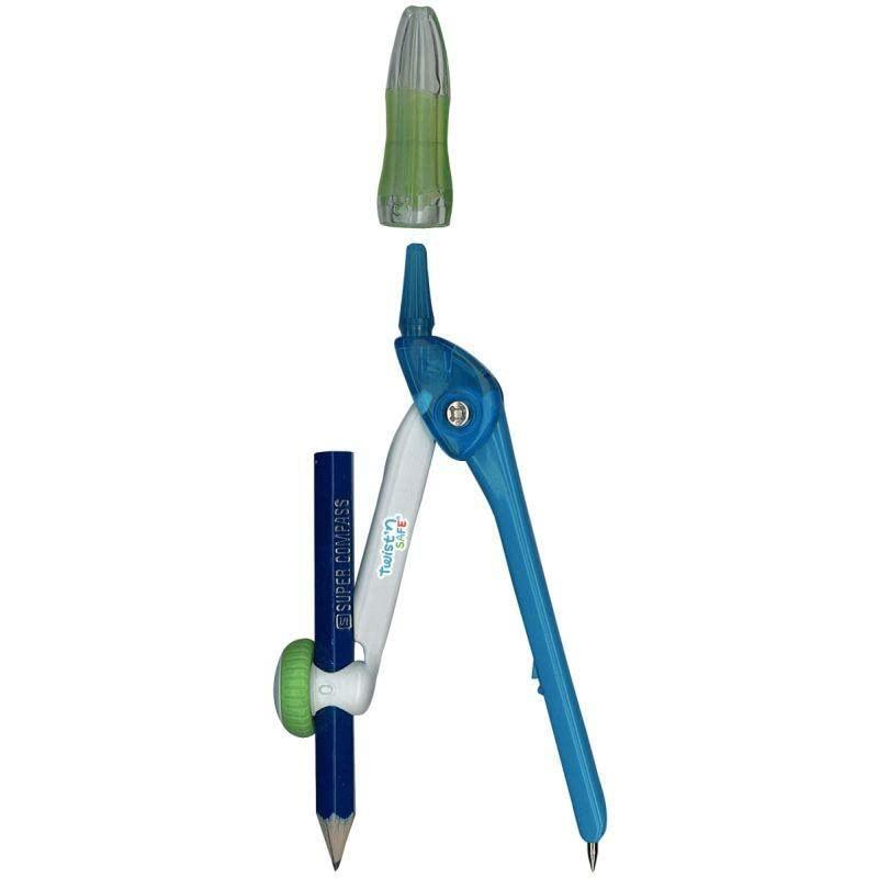 image:imageWONDAY Compas mtal pour enfants TWISTn SAFE Bleu Avec Scurit pointe et maniabilit accrue