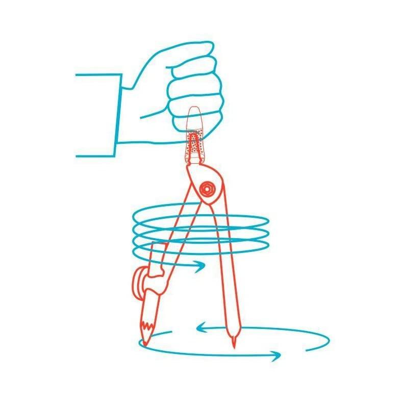 image:imageWONDAY Compas mtal pour enfants TWISTn SAFE Bleu Avec Scurit pointe et maniabilit accrue