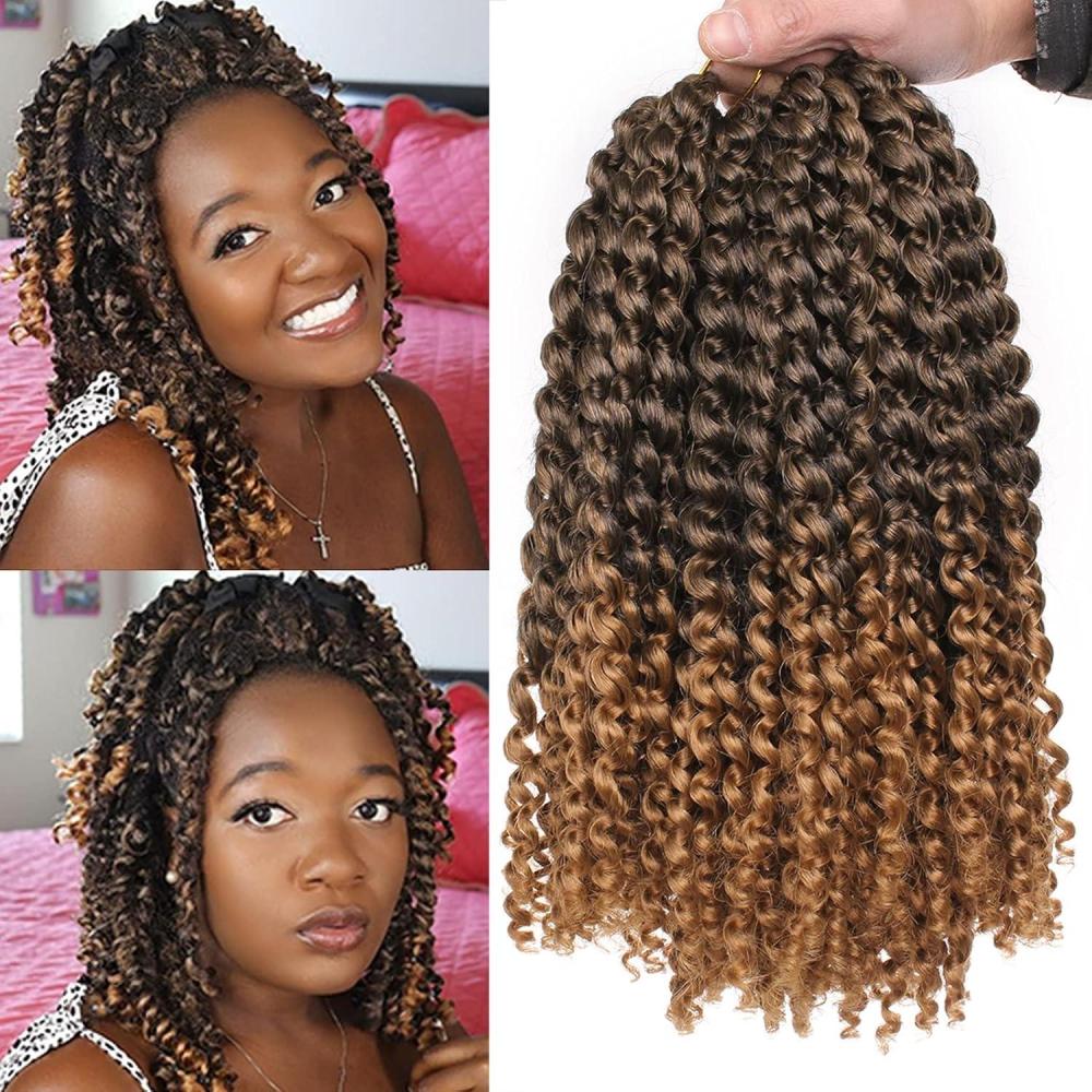 image:imageLeeven 30 Pouces Passion Twist Crochet Braids Hair for Butterfly Faux Locs 7 Packs Long Water Wave Crochet Hair Passion Twists Braiding Hair Bohemian Braids Hair Extensions 1BT27