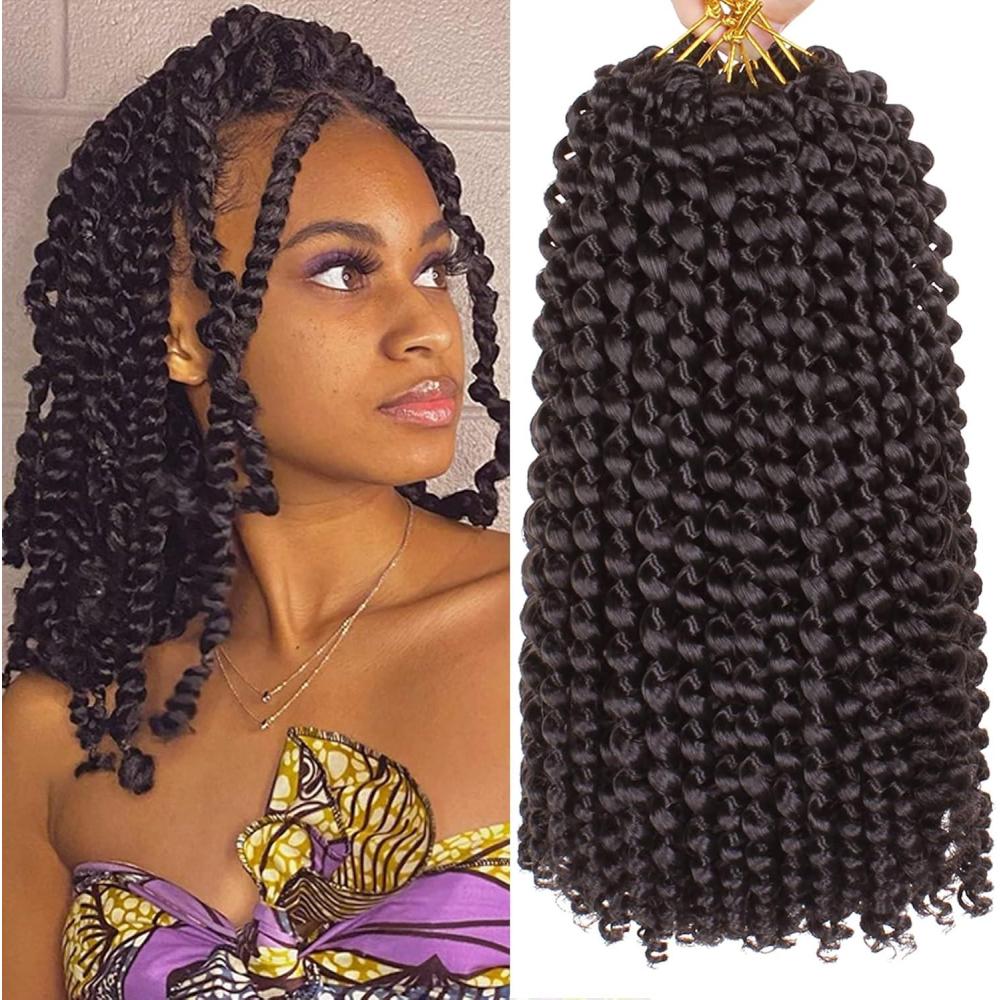image:imageLeeven 30 Pouces Passion Twist Crochet Braids Hair for Butterfly Faux Locs 7 Packs Long Water Wave Crochet Hair Passion Twists Braiding Hair Bohemian Braids Hair Extensions 1B2