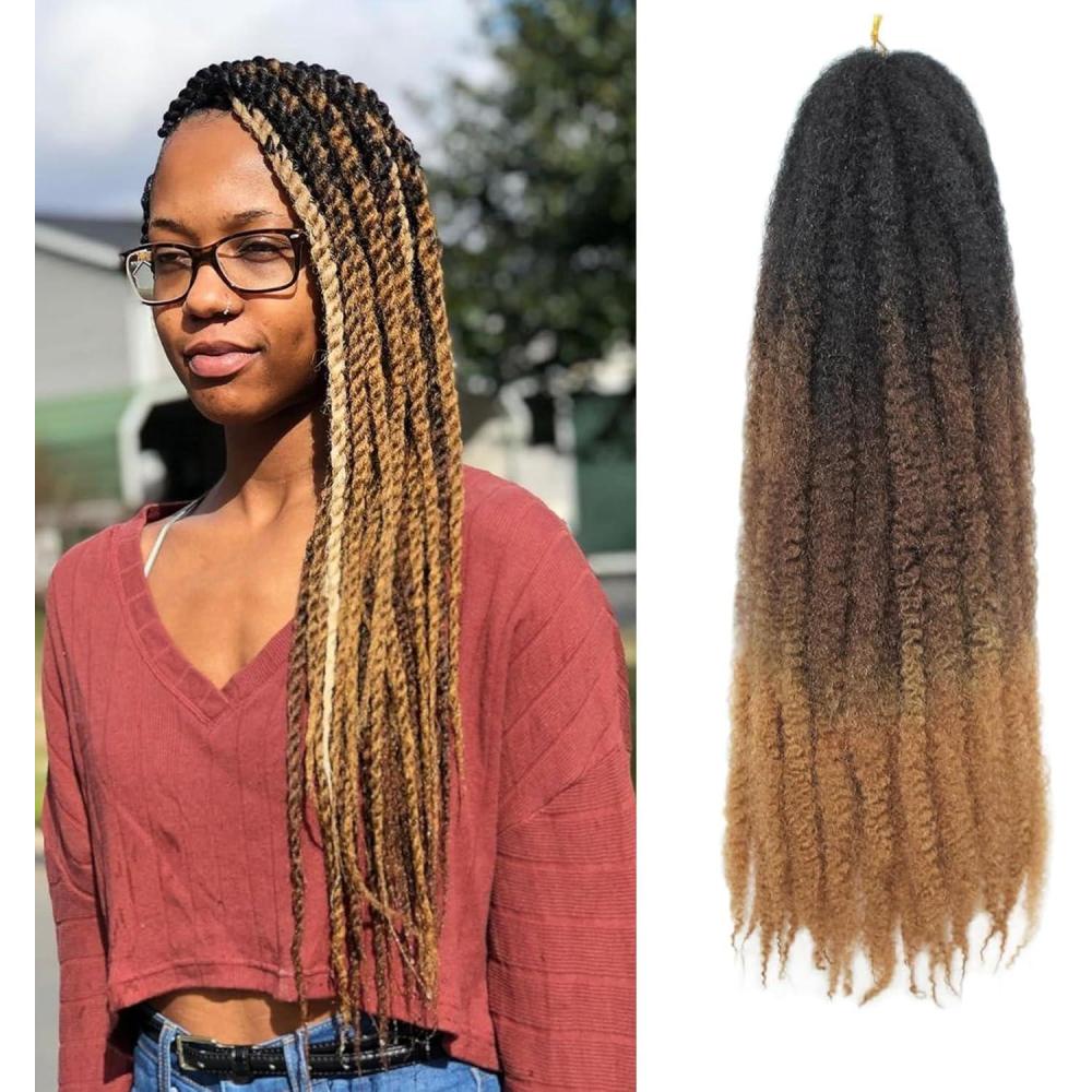 image:imageEnbeautiful Marley Twist Hair 24 Inch 8packs Marley Twists Braiding Hair Long Cuban Twist Hair Pre Fluffed Afro Kinky Curly Twists Crochet Hair Synthetic Marley Braids Extensions1B1b3027