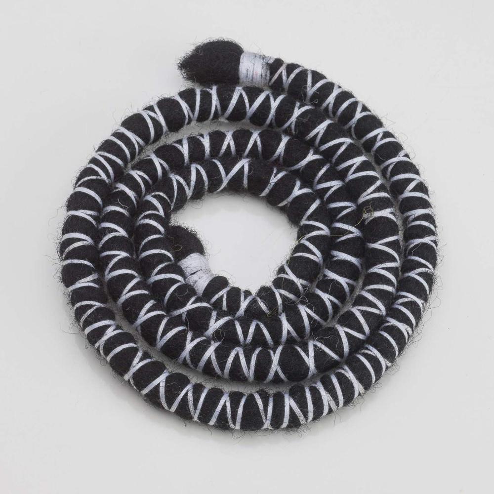 image:imageLiens de dread flexibles en spirale 30 cm noir avec fil rouge10 noir avec fil blanc
