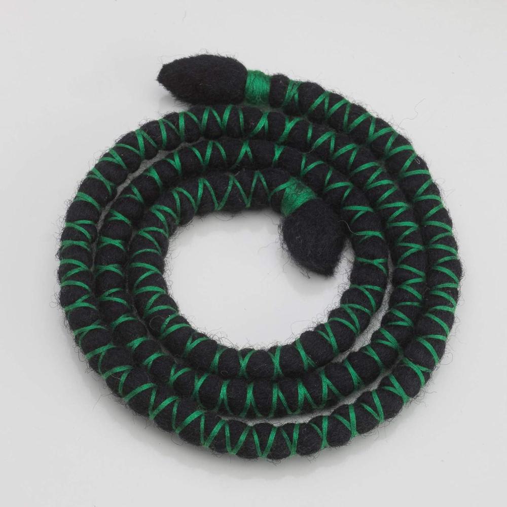 image:imageLiens de dread flexibles en spirale 30 cm noir avec fil rouge3 noir avec fil vert