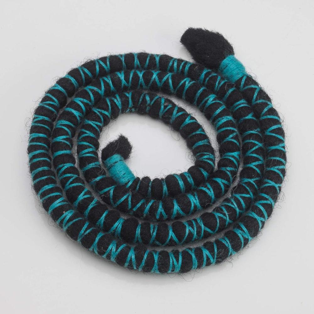 image:imageLiens de dread flexibles en spirale 30 cm noir avec fil rouge4 noir avec fil bleu