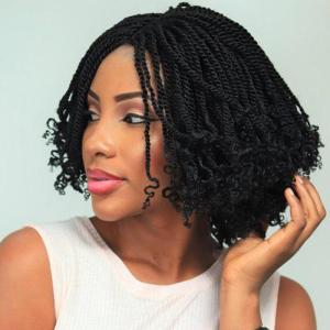 12 Poignées Wavy Sénégalais Crochet Cheveux 8 Paquets Prémêlés Passion Twist Cheveux Avec Boucles d&rsquo;Ends Syntétique Havana Twist Coiffure Extension pour Femmes et Enfants 1B#(1B#)